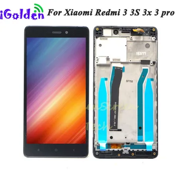 Už Xiaomi Redmi 3S LCD Ekranas+Touch Ekranas skaitmeninis keitiklis komplektuojami Su Rėmo Pakeisti Xiaomi Redmi 3S 3x 3 pro LCD