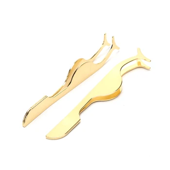 1PC Rose Gold Blakstienų Curler Grožio Makiažas Įrankiai Netikrų Blakstienų Pincetu Daugiafunkcinis Blakstienų Suktukus Antakiai Įrašus