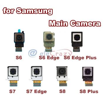 Originalus Atgal Pagrindinė Galinio vaizdo Kamera Modulis, skirtas Samsung Galaxy S6 S6 Krašto Plius S7 Plius S8 Plus Flex Kabelis Juostelės Testuotas
