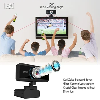 HD 720P Webcam 1.3 M Pixel Web Cam 360 Laipsnių Besisukantis PC Interneto USB Kameros, Kamera Vaizdo Konferenciją su Mikrofonu Nešiojamas Kompiuteris