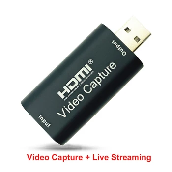 Mini HD 1080P HDMI USB 2.0 Video Capture Card Game Įrašymo Grabber Langelį PC Kompiuteris 