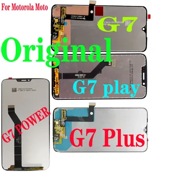 Originalą Motorola Moto G7 Galios Ekranas XT1955 LCD G7 Plus Jutiklinis Ekranas skaitmeninis keitiklis G7 Žaisti LCD Pakeitimo XT1952 LCD G7