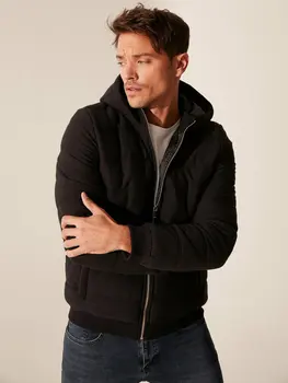 Su gobtuvu Dygsniuotas Storio Sluoksniais Šiltų anti-chill aliaskos atsitiktinis mados naujo stiliaus paltai vyrams