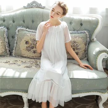 Vasarą Moterys Mielas Chalatai Modalinis Princesė Pižamą Ponios Atsitiktinis Sleepwear Moteris Naktį dėvėti Artimųjų Rytų Retro Stiliaus Suknelė 9041