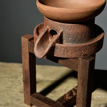 Japonijos Rupi Keramikos Šalčio Arbatos Sietai su Medienos Turėtojas Arbatos Pet Puer Arbatos Filtras Kung Fu Arbatos Rinkinys Kūrybinio Derliaus Namų Dekoro