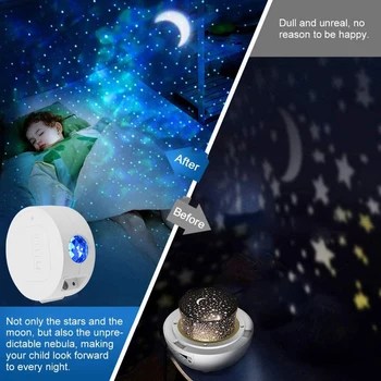 Miegamasis Dec Kalėdų Dovana Kūrybos Žvaigždėtas Dangus LED Projektorius, Šviesos Įkrovimo Vaikai Moon Star Naktį Lempa Vaikams Suaugusieji
