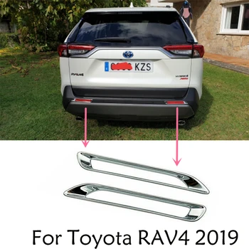 2vnt Automobilių Šviesos Padengti Apdaila Pakeitimo Toyota RAV4 2019 ABS Šildomi Chrome 