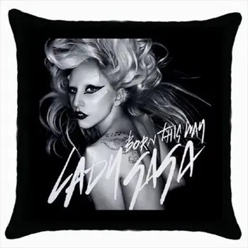 Lady Gaga Gimė Šis Būdas Pagalvėlė Padengti Pagalvių Užvalkalai Užsakymą Dovanos, Kietas Juodas Dekoratyvinis Mesti Pagalvės Pseudo Kvadratinių 18
