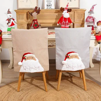 Naujas 2020 m. Kalėdos Kalėdos neaustinių Kėdė Padengti Šeimos Vakarienę, Kėdės Viešbučio Restorane Apdaila