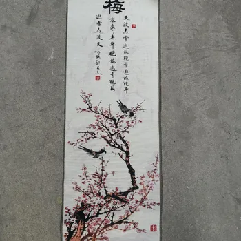 Kinija Keturių ekrano tapybos Thangka siuvinėjimo siuvinėtų šilko siuvinėjimas siuvinėjimo mei lan zhu ju