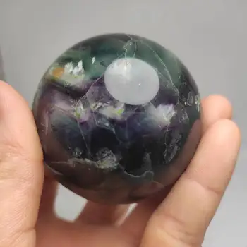 5-6cm Natūralios spalvos fluorito rankomis poliruoto kvarco kamuolį, namų puošybai