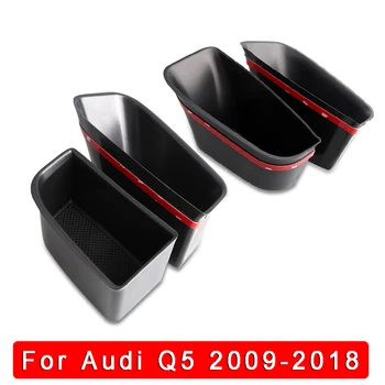 ABS Durų Rankena Atrama Dėžutės Saugojimo Rėmo Dangtis Audi Q5 2009-2018 Interjero Organizatorius Telefono Laikiklis Automobilyje Optikos Reikmenys