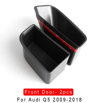 ABS Durų Rankena Atrama Dėžutės Saugojimo Rėmo Dangtis Audi Q5 2009-2018 Interjero Organizatorius Telefono Laikiklis Automobilyje Optikos Reikmenys