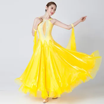 Pramoginiai Valsas Tango ispanų Flamenko Šokių Suknelė Standartinių Šokių Suknelė Spalvotų Modernus Šokis Šokių Suknelė suaugusioms Moterims