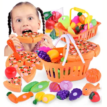 Žaisti Namus Žaislas 24-gabalas Rinkinys Vaikams Apsimesti, Vaidmuo Žaisti Virtuvės Vaisių, Daržovių, Maisto Žaislas Pjovimo Rinkinys Dovanų Žaislų Modeliavimas Virtuvės Žaislai