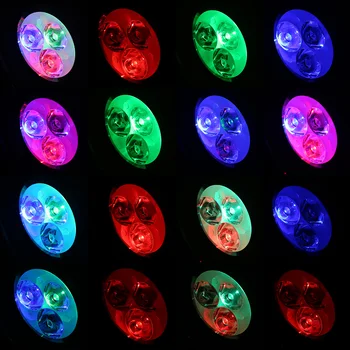 RGB LED Downlight 3W Skylės Dydis 70mm 220V Atostogų Šalis, Naktinis Baras Dekoratyvinis Apšvietimas Nuotolinio valdymo pultelis Įtraukti