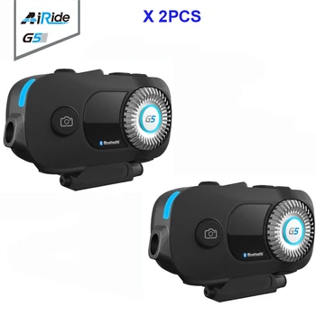 2VNT AiRide G5Pro 500m 4 Raitelių Grupė, Domofonas MP3 HD 1080P Vaizdo įrašymo Kamera Motociklo 
