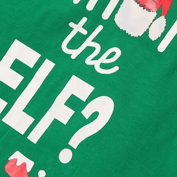 2019 Naują Šeimos Atitikimo Kalėdų Pižama Sleepwear Laiškas Išspausdintas Ilgomis Rankovėmis Viršūnes Žalia Dryžuota Pižama Ziajać Rinkinys