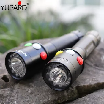 YUPARD 7 Režimu Aukštos Kokybės Ultra Bright CREE Q5 LED Raudona Balta Žalia Geltona Žibintuvėlis Geležinkelio Signalas, Šviesos, lauko sportas, kempingas