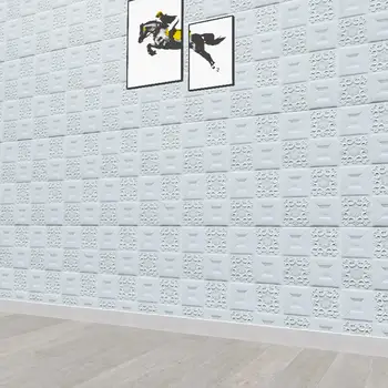 3D Stereo Sienų Lipdukai Sienų Sijonas Lipdukai, Lipnios Tapetai Plytų Modelis Kūrybos Vandeniui Tapetai Lova Kambario Dekoro