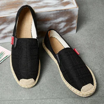 ZINXINSummer naujas stilius senas Pekino lino batai, žvejo batai, kanapių virvė rankų darbo batai
