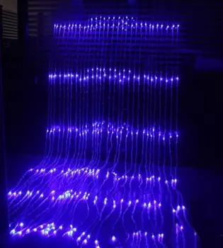 Krioklys Užuolaidų Žibintai LED Varveklis Styginių Šviesos Vestuves Namuose Kalėdų Backdrops Apdailos mėlyna balta spalvinga 4sizes