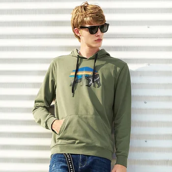 Pioneer Stovykla Naujas spausdinti hoodies vyrams, prekės ženklo drabužių paprasta gobtuvu palaidinukė vyrų kokybės tracksuit pilka armijos žalioji AWY701313