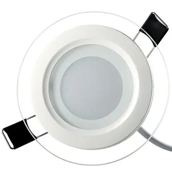 Didelio Ryškumo Smart Pritemdomi LED Stiklo Downlight Apvalios Formos Stiklo Skydelio Apšvietimas Lubų Nišoje Lempos 6/12/15W