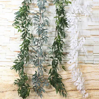 Plastikiniai Dirbtinių Gėlių Pintais string Dirbtinis Ivy žalia Lapų Girlianda Augalai Vynuogių Netikrą Lapai, Gėlės Namų Dekoro