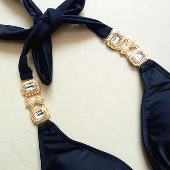 IASKY 2018 Blizga Didelis Kristalų Bikini komplektas seksualių moterų bikini tvarstis diamond maudymosi push up maudymosi kostiumėliai, kalnų krištolas Moterų biquini