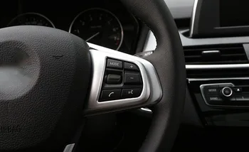 ABS Chrome Vairas Mygtuką Padengti Apdaila BMW 1 2 Series 118i 120i 218i f45 F46 X1 F48 2016 2017 Automobilių optikos Reikmenys