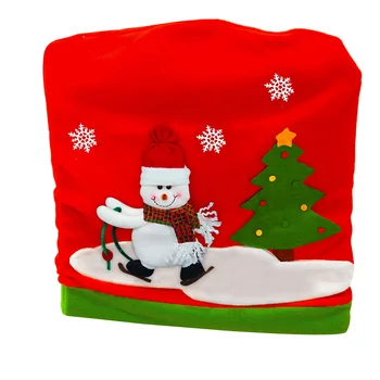 Kalėdų Kėdė Padengti Mielas šiaurės Elnių Kalėdų Senelio Sniego senį Slidinėjimas Spausdinti Valgomojo Kėdė Kepurės Užvalkalai už Namų Šaliai Dekoro