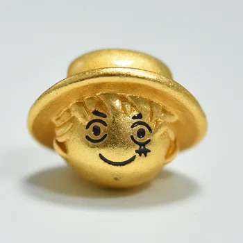 Originalaus dizaino jūrų Karalius šiaudų skrybėlę piratų komanda Apyrankės karoliukai unikalus senovės aukso amatų ŽAVESIO Sidabro Papuošalai