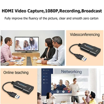 Skaitmeninis Audio Capture Card USB 2.0 Video TV, VHS į DVD rinkinyje Konverteris Buitinių Kompiuterių Saugos Dalių, skirtų 