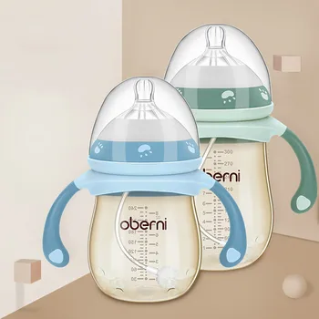 300ML Ultra-wide-kalibras PPSU buteliuko maitinti kūdikį nujunkyti,anti-dieglius ir rudenį atsparus kūdikių bottlenewborn kūdikių buteliuko stiklas