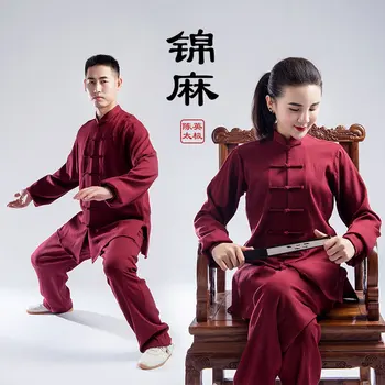 Naujas Produktas, Tai Chi, drabužiai Vyrams Ir Moterims Rudens Ir Žiemos Tango Kostiumų Yingmian Kanapių Meno Veiklos drabužius Bokso Apranga
