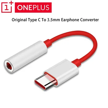 Oneplus 8 7 7T Pro USB C Tipo Prie 3,5 mm Ausinių Lizdo Adapteris Aux Audio Vienas plius 1+ Nord N10 N100 USB-C Music Keitiklio Kabelį