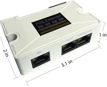 2VNT Mini POE Extender IEEE 802.3 af/ne POE Kartotuvas Ethernet Splitter Pasyvus 2 Port POE Switch POE Splitter