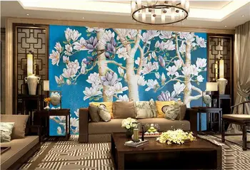 3D tapetai/custom foto tapetų/Magnolija medžiai šiuolaikinės fono sienos/TV/sofa/Patalynės/KTV/Hotel/gyvenamasis kambarys/Vaikų
