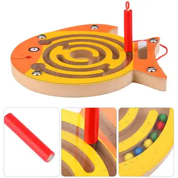 Mediniai Magnetiniai Labirintas Švietimo Intelektinės Vaikams Žaislas Įspūdį Dovana ikimokyklinio ugdymo smegenų kibinimas medinis žaislas dėlionės