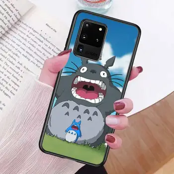Totoro Cute Kačių Samsung Note 20 S20 FE Lite Ultra Plus A91 A71 A51 A41 A21 A31 A21S A11 A12 A42 A01 Telefono dėklas