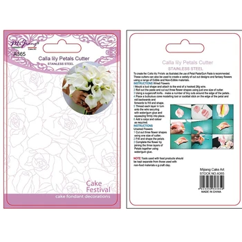 Calla Lily Flower Pelėsių Tortas Minkštas Dekoravimo Priemonė Nerūdijančio Plieno Cookie Cutters Vestuvių Gėlių Cukraus Pasta Kepimo Formą A365
