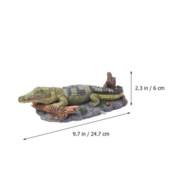 Kūrybos Dervos Krokodilas Žuvų Bakas Kraštovaizdžio Gyvūnų Dekoro Akvariumas Deguonies Siurblys Oro Burbulas Ornamentu
