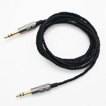 Naujas 3.5 mm iki 3,5 mm Praktinių vytos poros kabelį pora įrašymo cable Car audio AUX kabelis tinka Solo/Soundmagic Ausinių