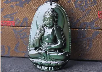 Natūralios spalvos, originali Obsidianas Pakabukas Amitabha Avalokiteshvara yra globėjas Budos gyvenimo ir vyrams, ir moterims
