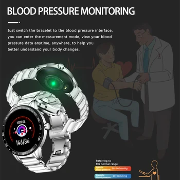 LIGE Naujas Mados Smart Watch Moterų Širdies ritmas, Kraujo Oressure Multi-funkcija Fitness Tracker, Skirta 