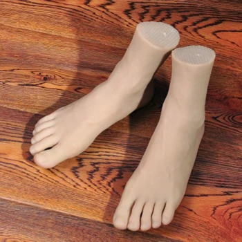 MagiDeal 1Pair Vyrų Kojų Pėdų Modelį Manekenas Ekranas Batai Masažo Praktikos Tatuiruotė Mokymo