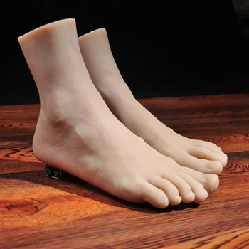 MagiDeal 1Pair Vyrų Kojų Pėdų Modelį Manekenas Ekranas Batai Masažo Praktikos Tatuiruotė Mokymo
