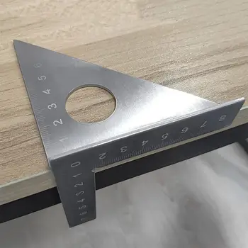 3D Nerūdijančio Plieno Kampas Valdovas 90 45 Laipsnių Trikampio Matavimo Aikštėje Liniuote, medžio Apdirbimo Įrankis, Trikampio Kampas Matlankis