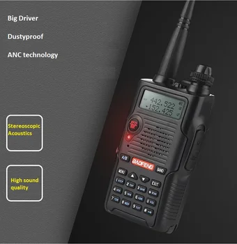 2vnt Baofeng UV-5R EX walkie talkie du būdu radijo Hf radijo stotele cb Radijo Comunicador USB Įkrovimo walkie talkie Baofeng UV-5REX